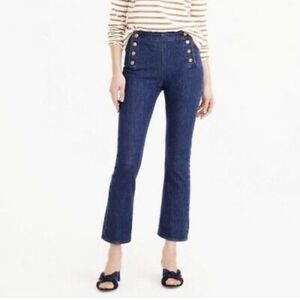 J. Crew Billie Demi Boot Sailor Crop jeans 27P